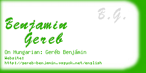 benjamin gereb business card